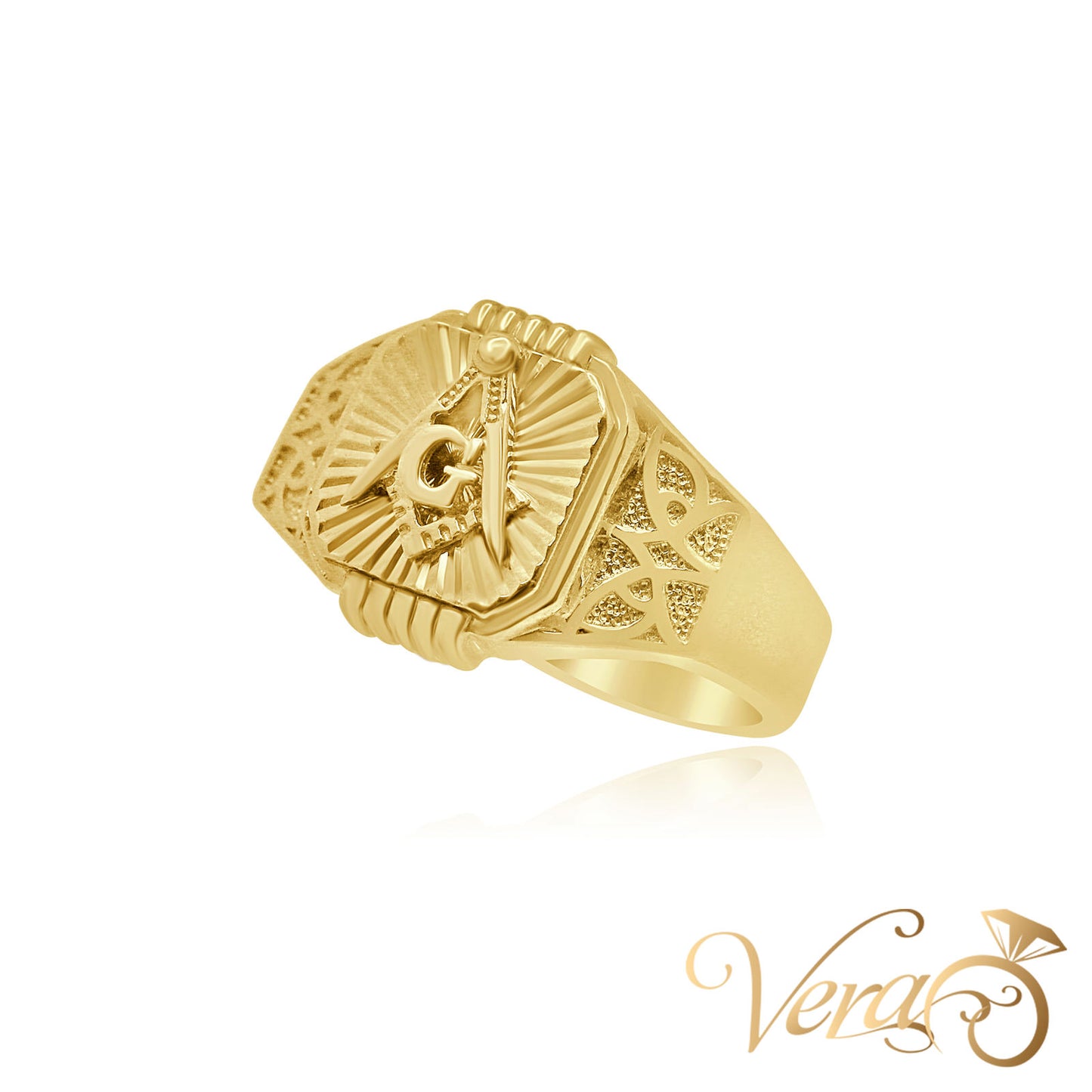 14K YG Mason Ring, Size 11.25, 10.0g