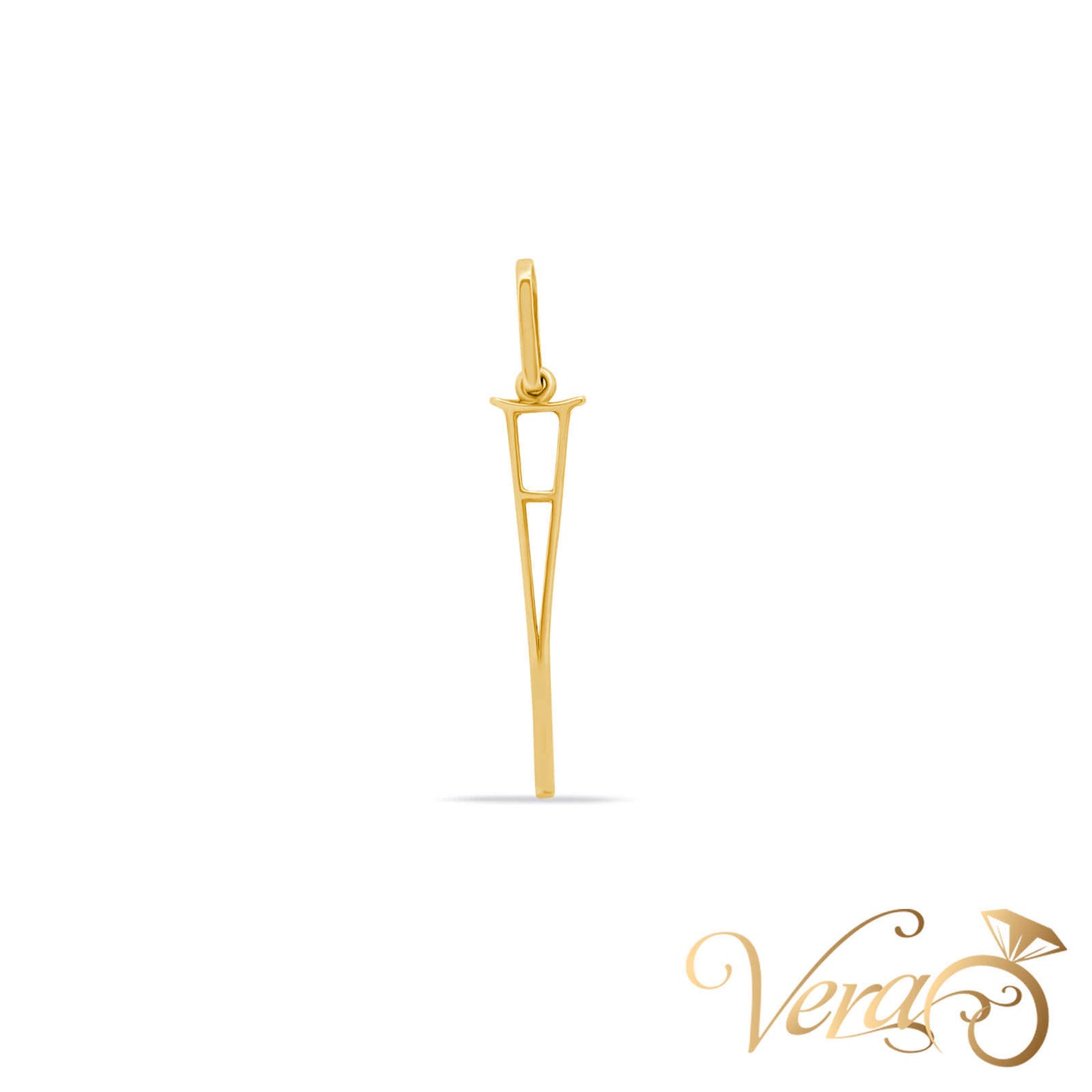 14K Yellow Gold Crutch Pendant - Vera Jewelry in Miami