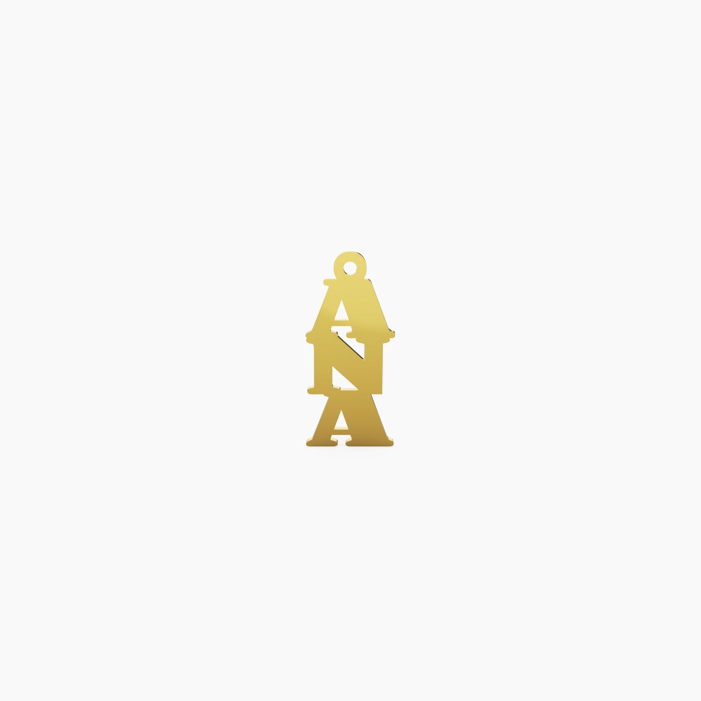 14K Solid Gold Vertical Name Necklace - Vera Jewelry in Miami