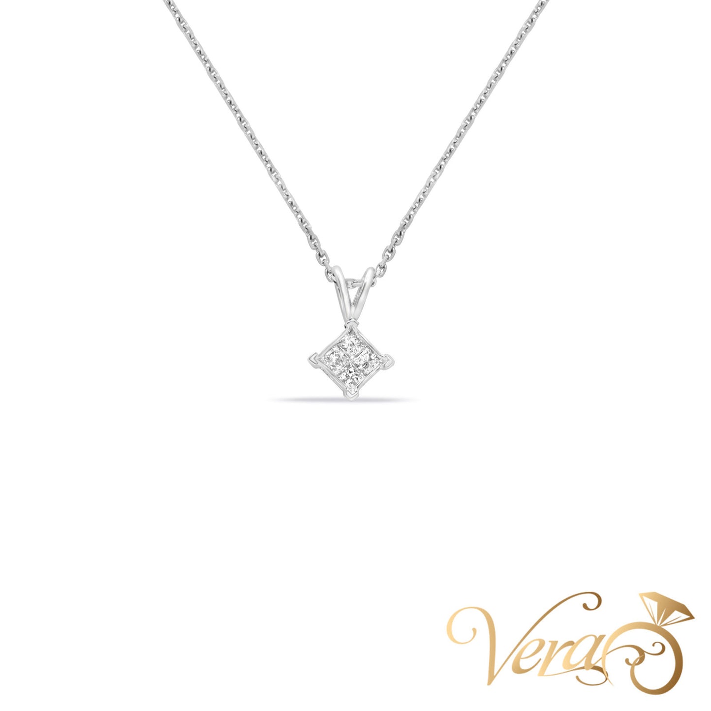 14K White Gold Fancy Chain – 16"