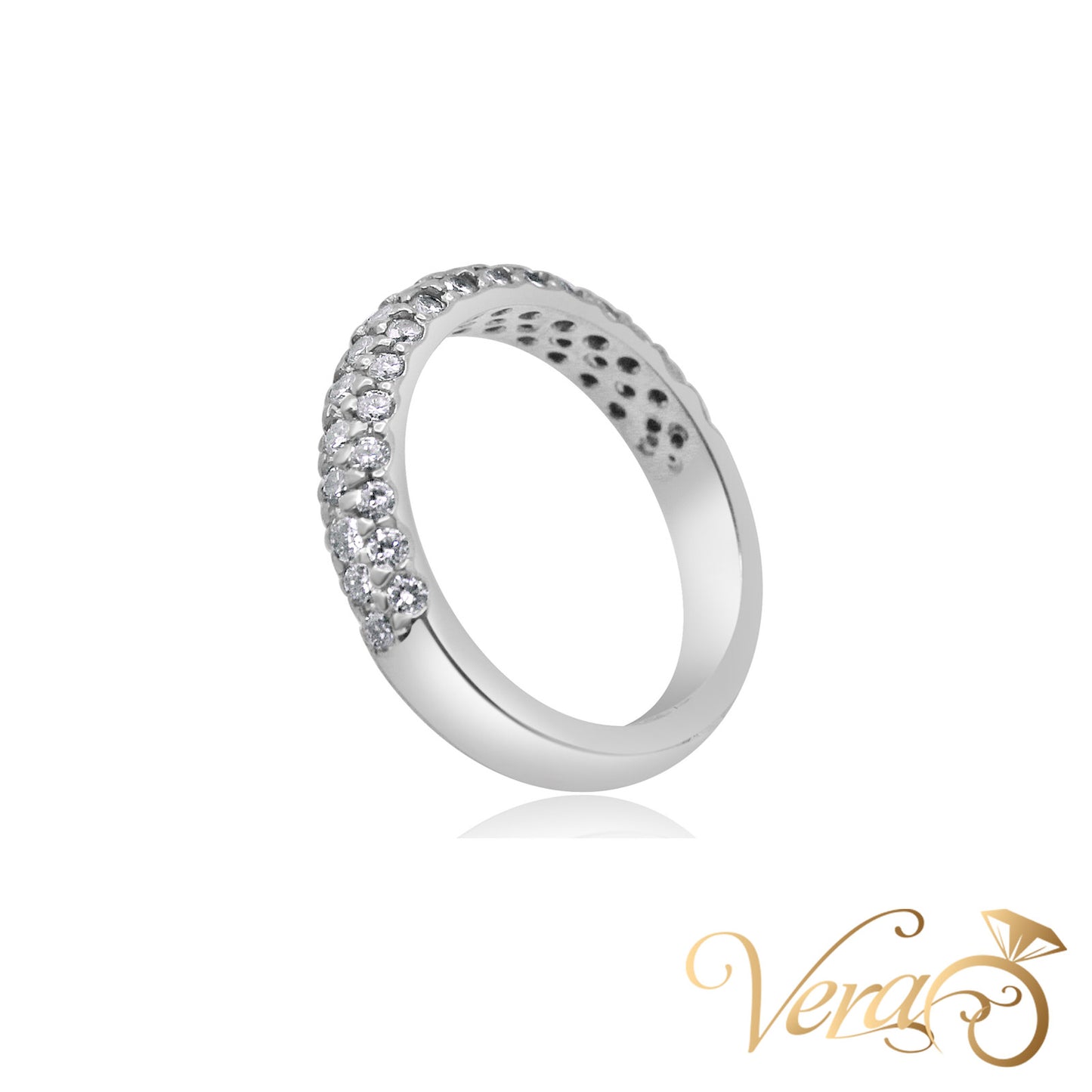 18K WG 4.7g NAT Ring 6.5 sz Women