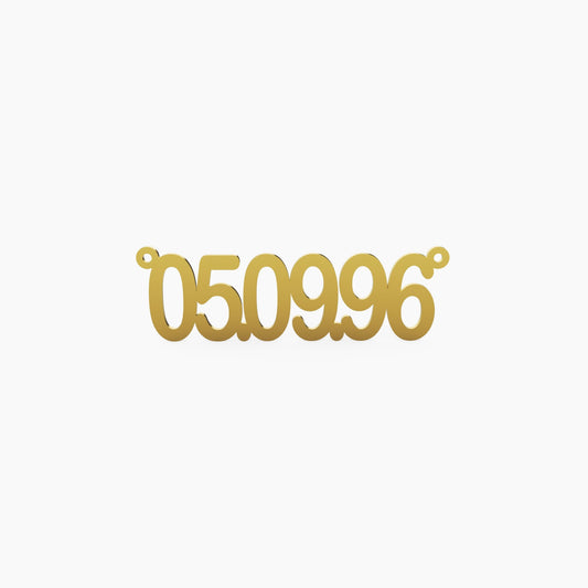 14K Solid Gold Date Necklace - Vera Jewelry in Miami