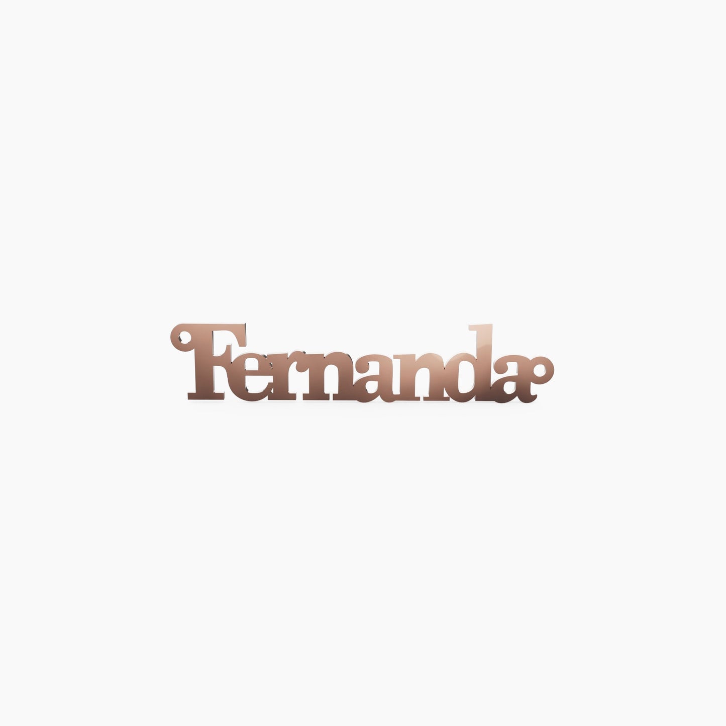 14K Solid Gold Square Name Necklace - Vera Jewelry in Miami