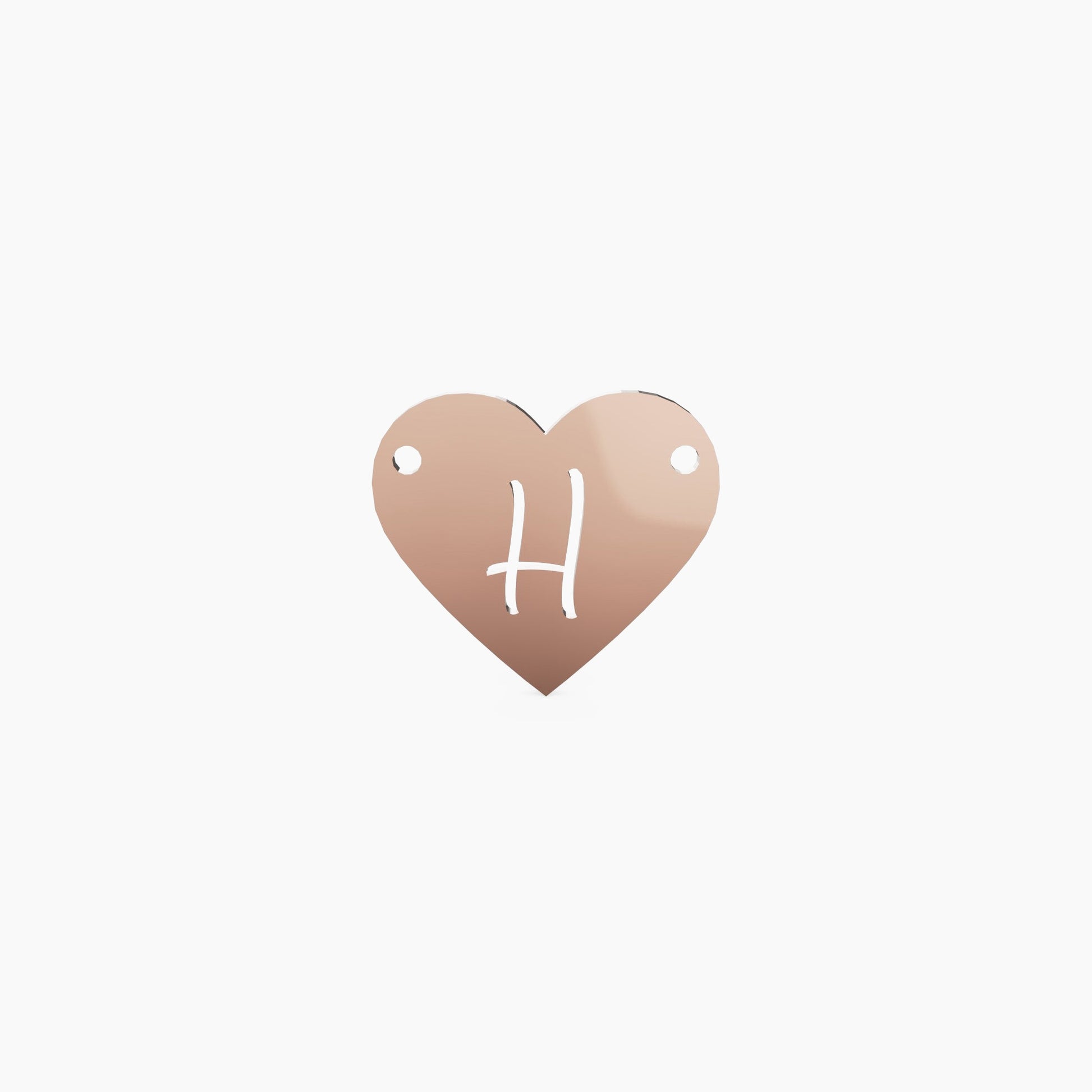 14K Solid Gold Letter Heart Necklace - Vera Jewelry in Miami