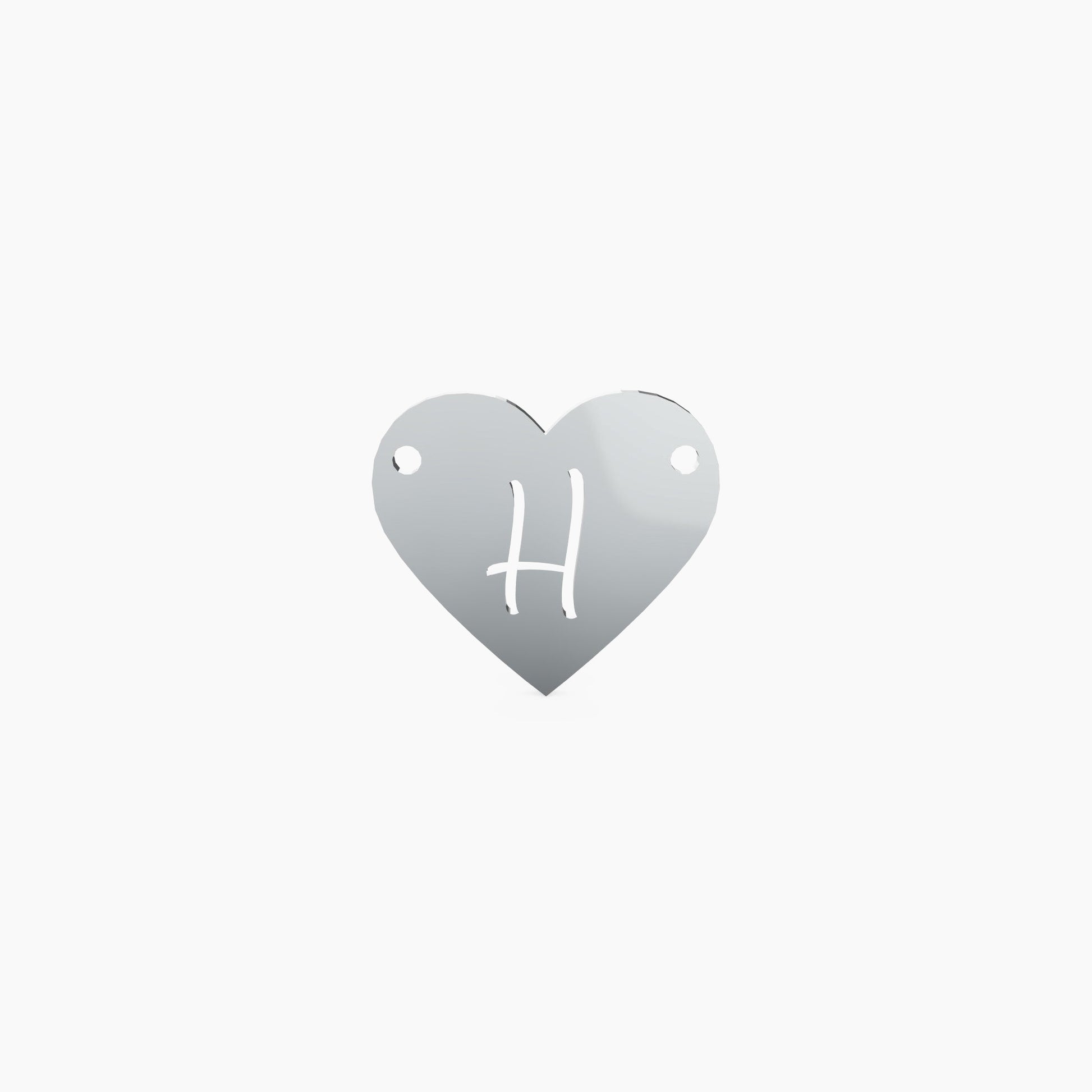14K Solid Gold Letter Heart Necklace - Vera Jewelry in Miami