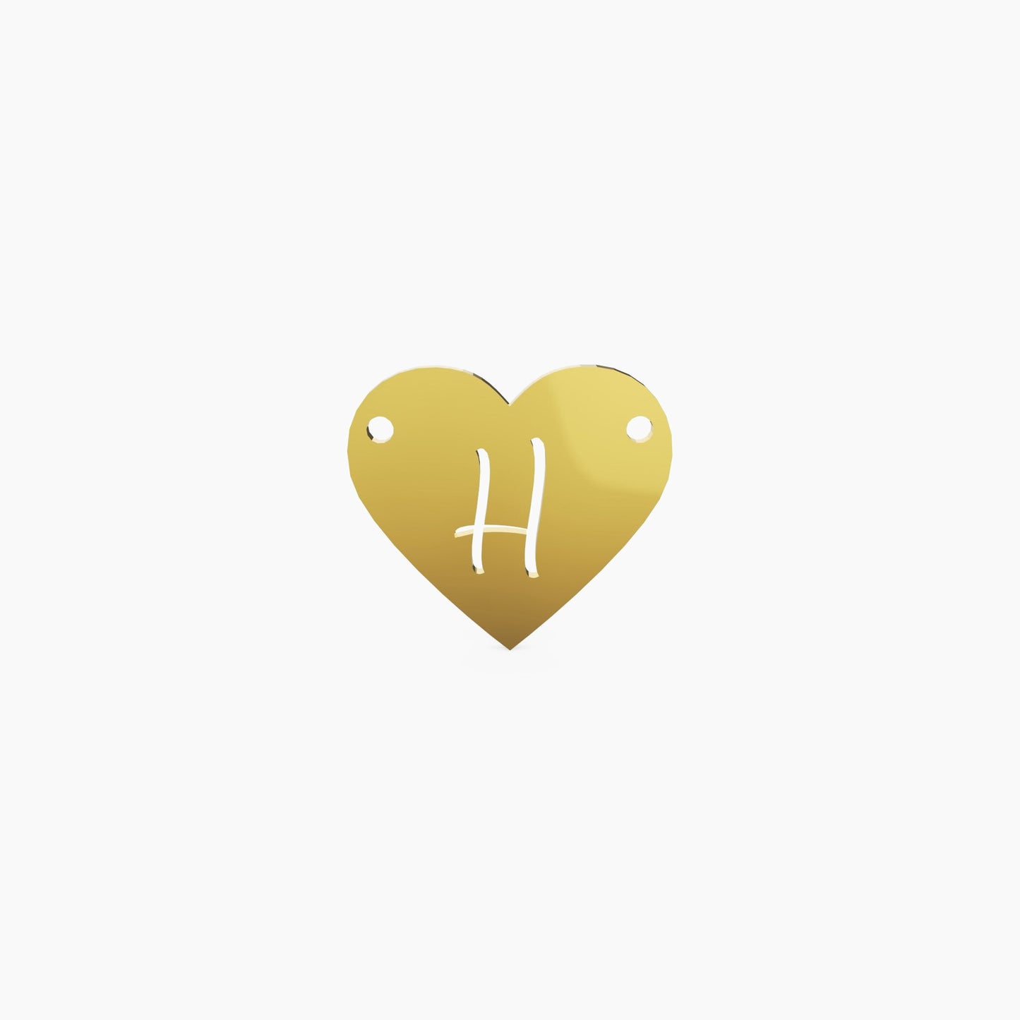 14K Solid Gold Letter Heart Necklace - Vera Jewelry in Miami