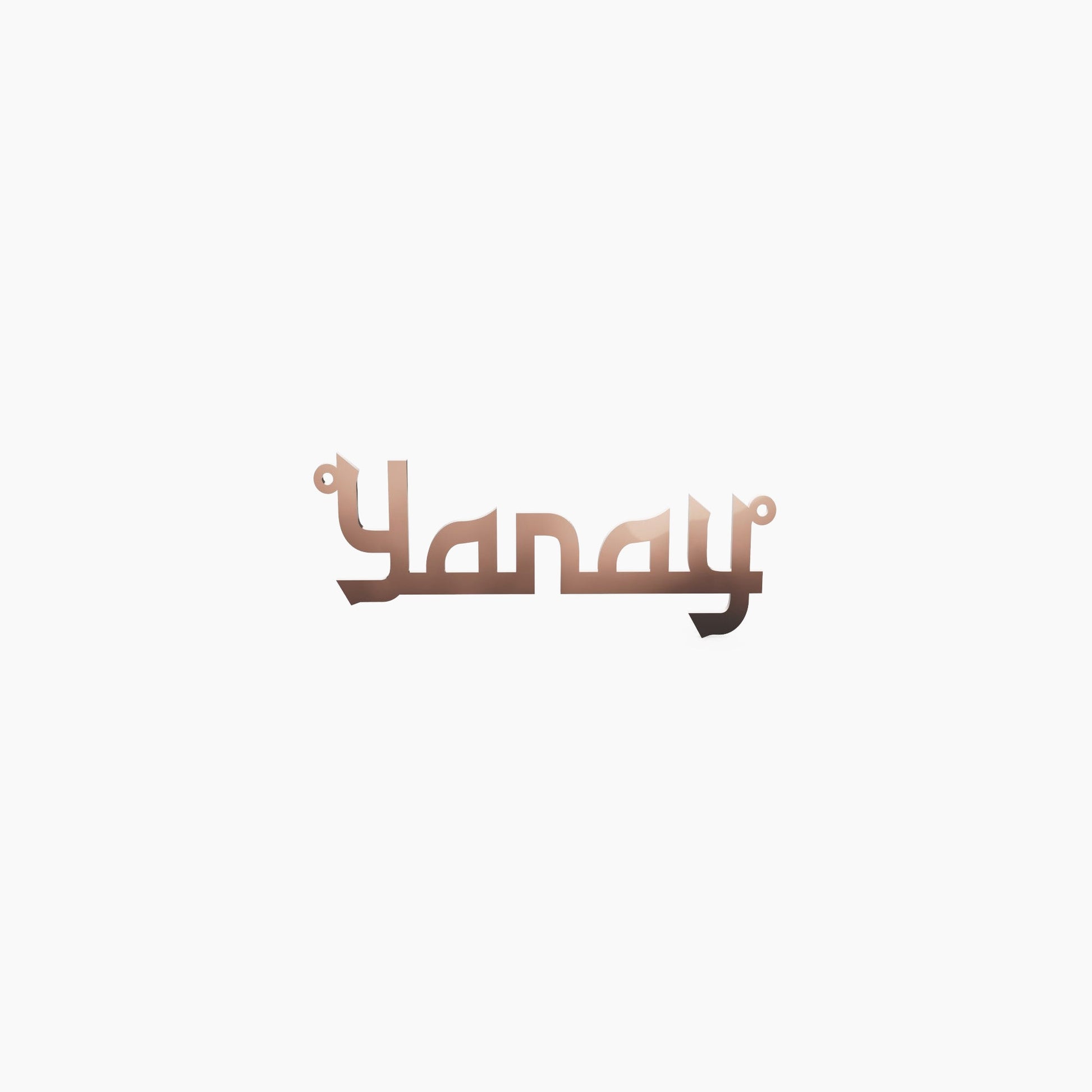 14K Solid Gold Square Name Necklace - Vera Jewelry in Miami