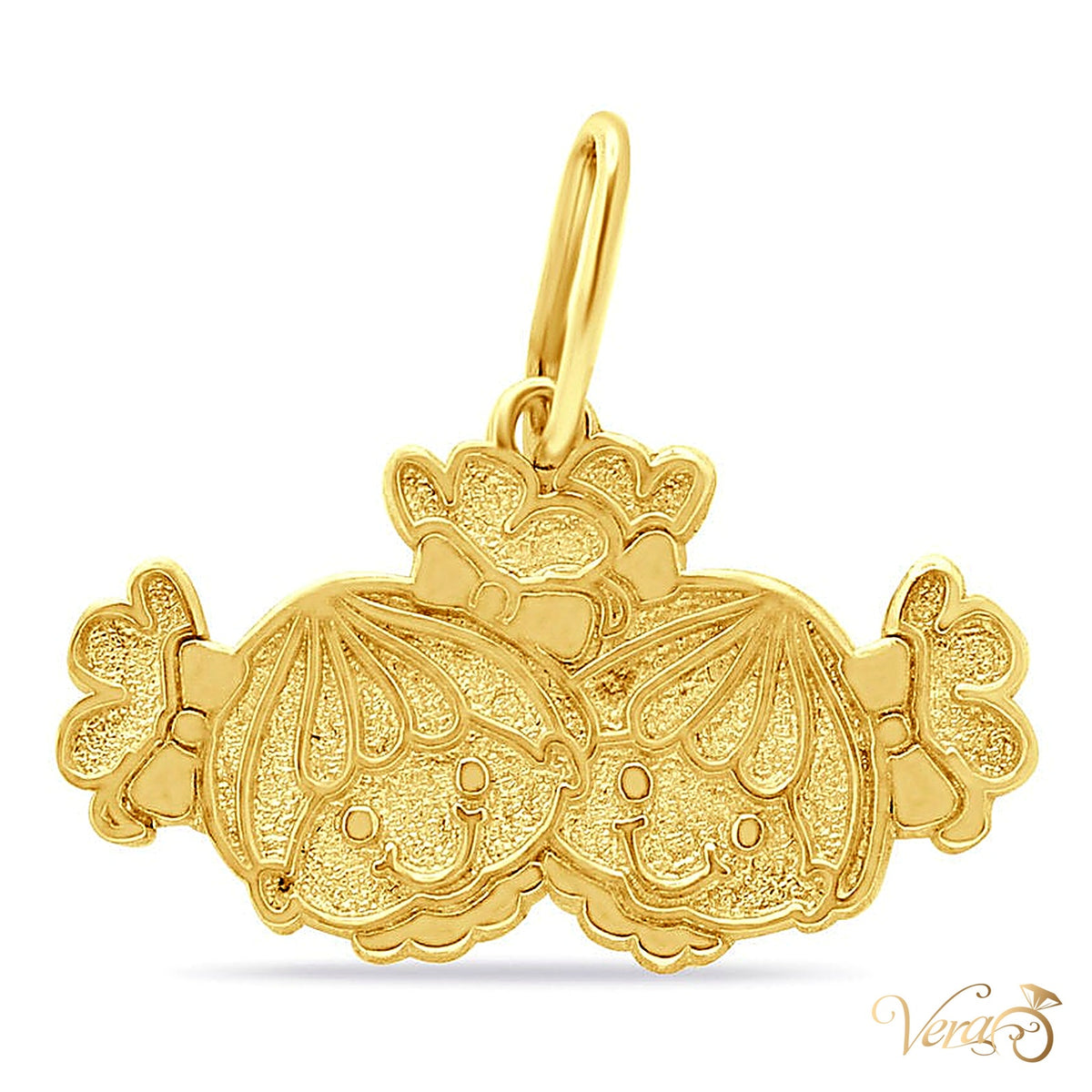 14K Yellow Gold Kids Pendant – 27mm - alternate view