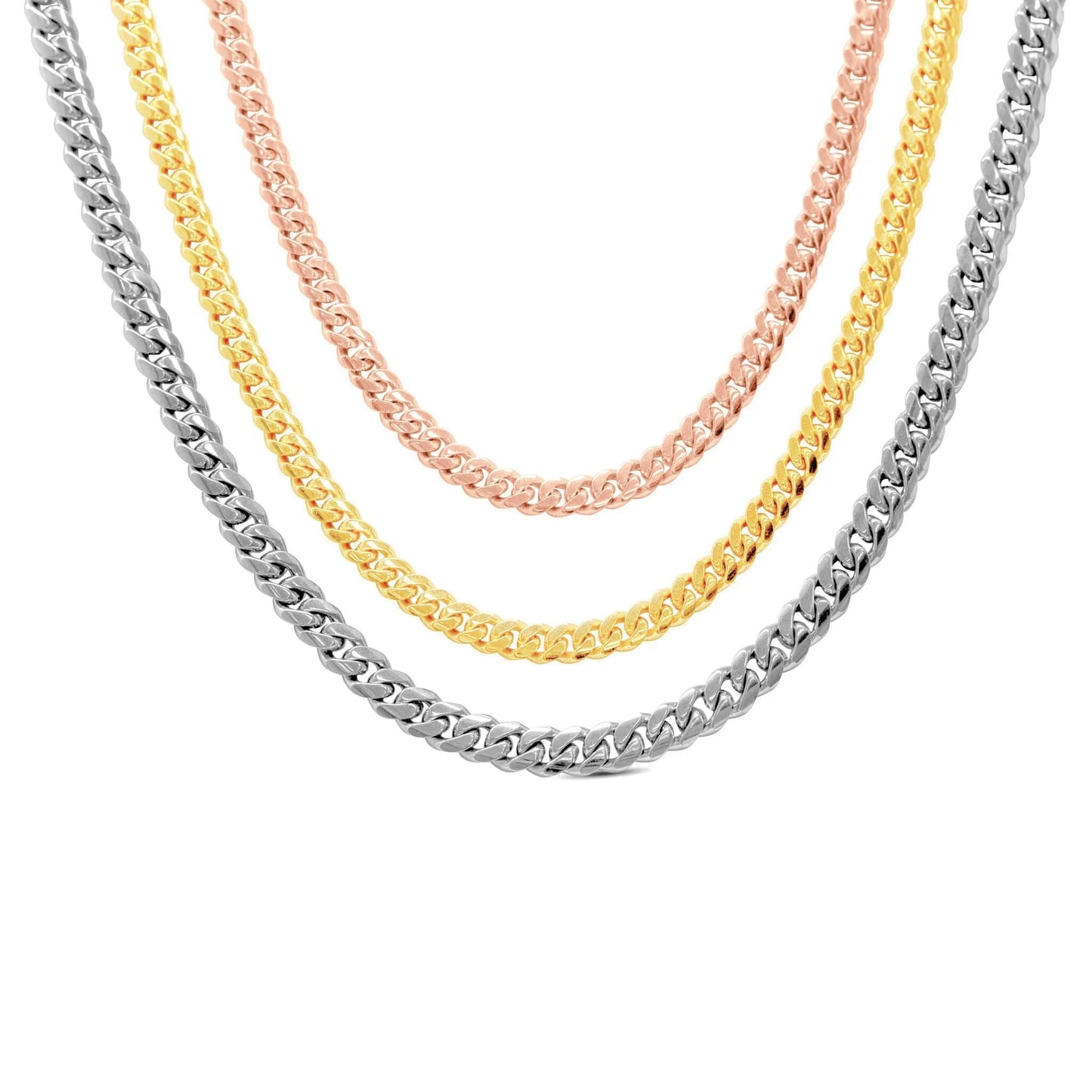 10mm Miami Cuban Link Chain in 14K Solid Yellow Gold - Vera Jewelry in Miami