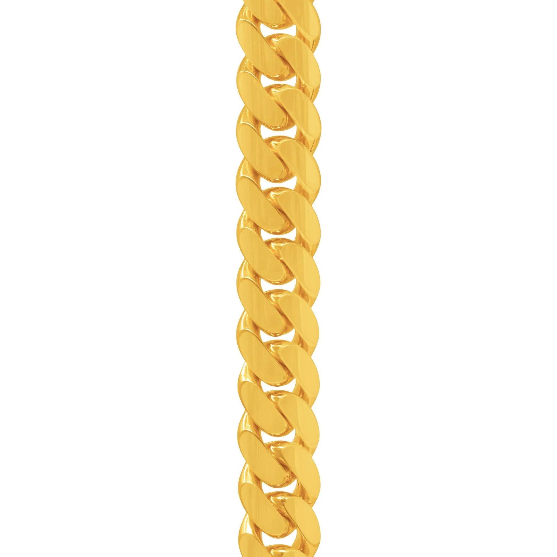 16mm Miami Cuban Link Chain in 14K Solid Yellow Gold - Vera Jewelry in Miami