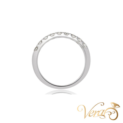 14K YG Diamond Band Ring 0.50 ct NAT, Size 5.75, 2.3g