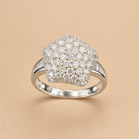 18K WG Women Ring 1.40 ct NAT, Size 7, 4.7g
