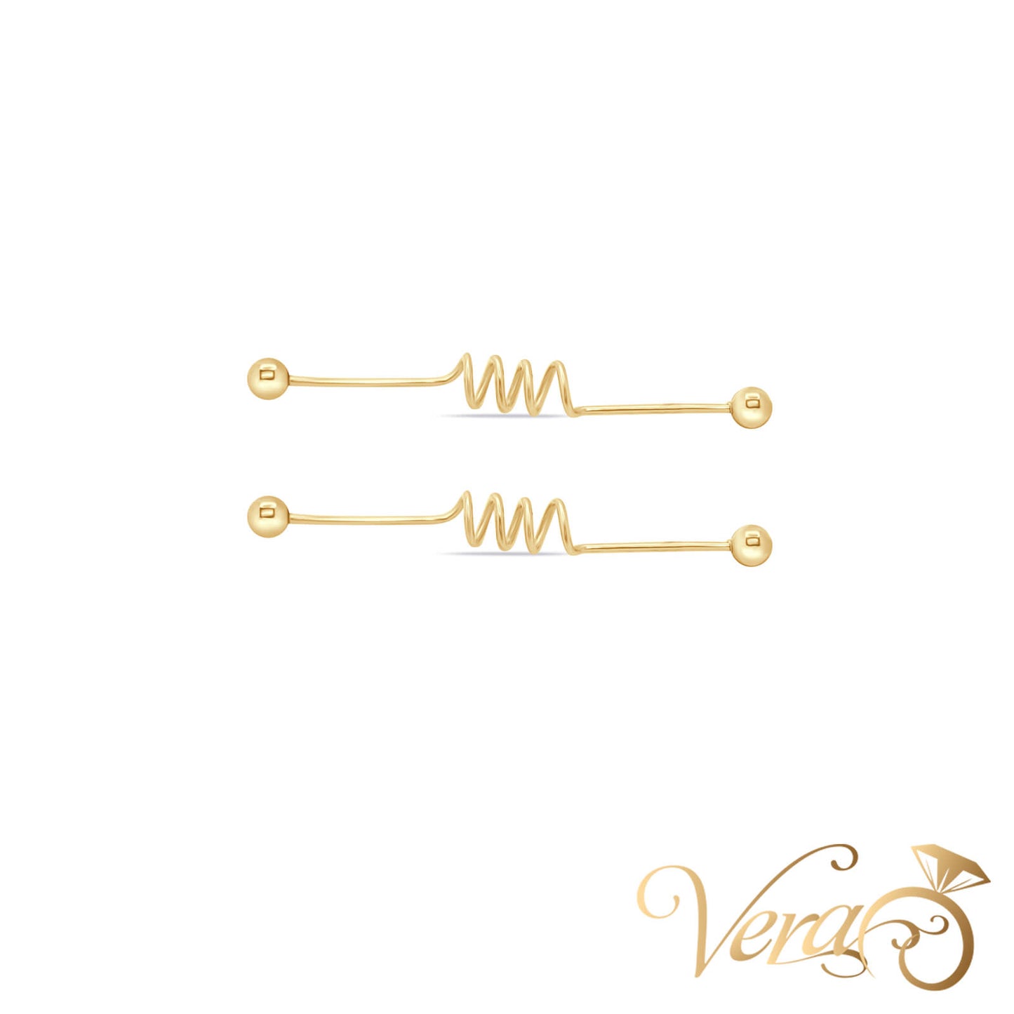 14K Yellow Gold Ear Piercing - Vera Jewelry in Miami