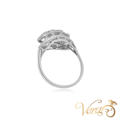 14K WG Women’s Ring 1.50 ct NAT, Size 7.5, 4.0g