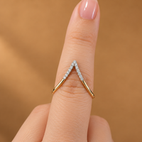 14K YG Women’s Ring CZ, Size 9, 1.4g