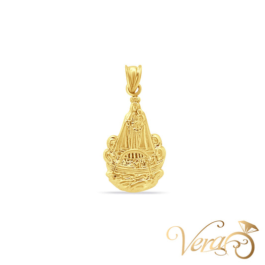 10K Yellow Gold Caridad del Cobre Pendant – 31mm