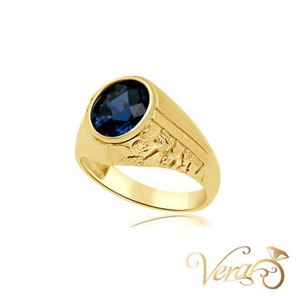 10K YG 5.9g CZ Ring 12 sz Men