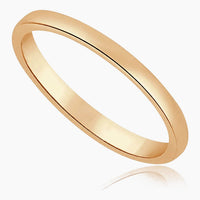 10K Rose Gold Band Ring, Size 7.25