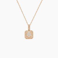 10K Rose Gold Diamond Pendant Necklace with 0.15 ct Diamond – 18