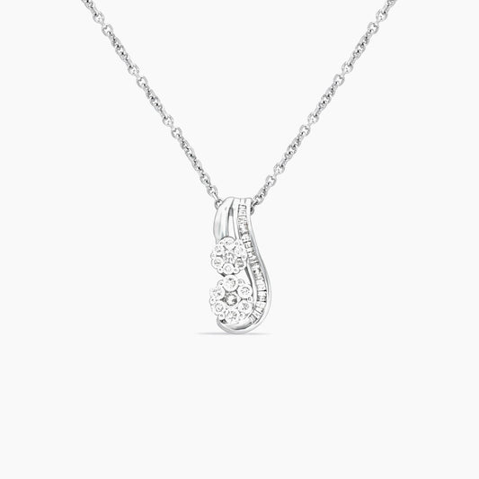 10K White Gold Diamond Pendant – 0.45ct – 20mm