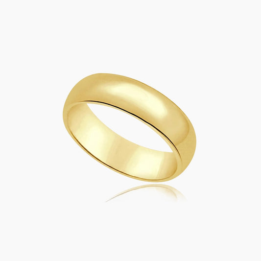 10K Yellow Gold Band Ring, Size 9