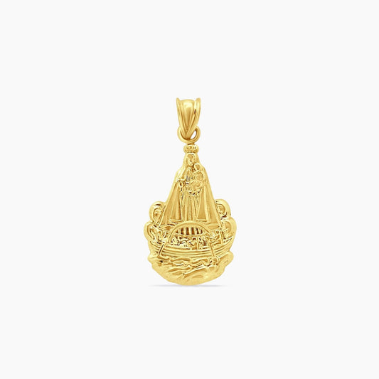 10K Yellow Gold Caridad del Cobre Pendant – 31mm