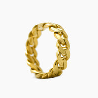 10K Yellow Gold Cuban Link Ring Size 8.5
