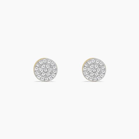 10K Yellow Gold Diamond Stud Earrings with 0.30ct, 5mm