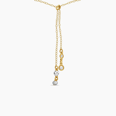10K Yellow Gold Fancy Pendant Necklace with CZ – 18", 0.62g