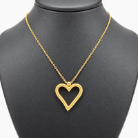 10K Yellow Gold Heart Necklace, 18