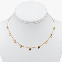 10K Yellow Gold Heart Necklace with Cubic Zirconia, 2.2g