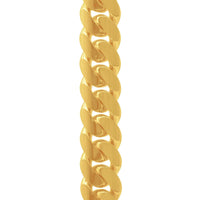 10K Yellow Gold Miami Cuban Link Chain, Size 12 mm