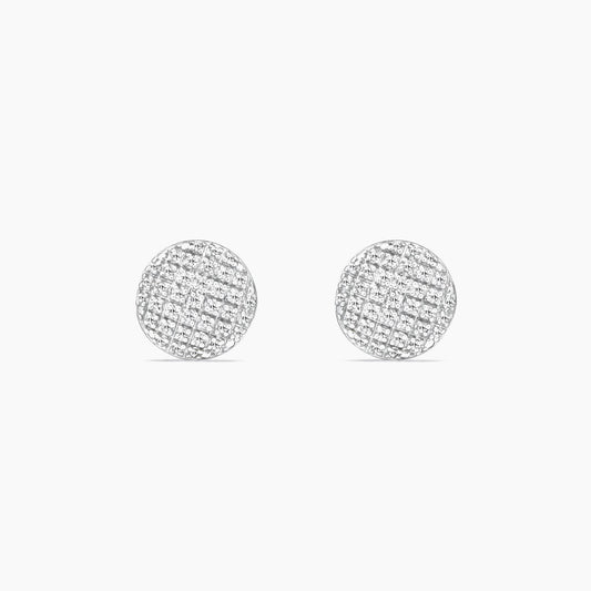 10K Yellow Gold Round Stud Earrings with 0.30 ct Natural Diamonds