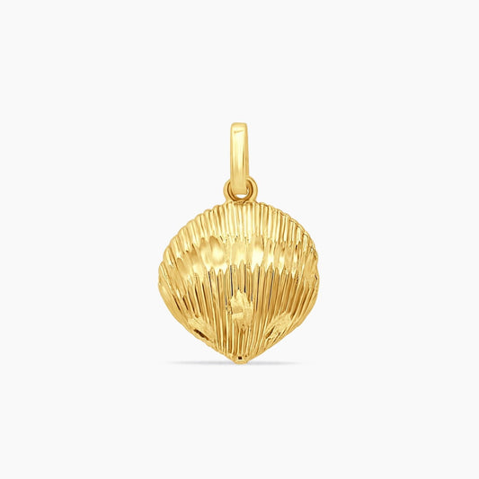 10K Yellow Gold Shell Pendant – 21mm