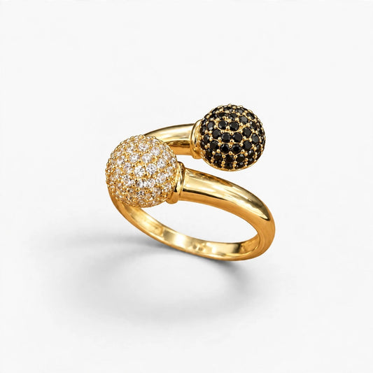 10K Yellow Gold Women Ring Cubic Zirconia, Size 8.5, 2.7g