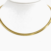 10K Yellow & White Gold Reversible Omega Chain, 16