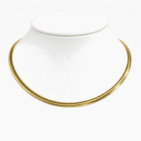10K Yellow & White Gold Reversible Omega Chain, 16