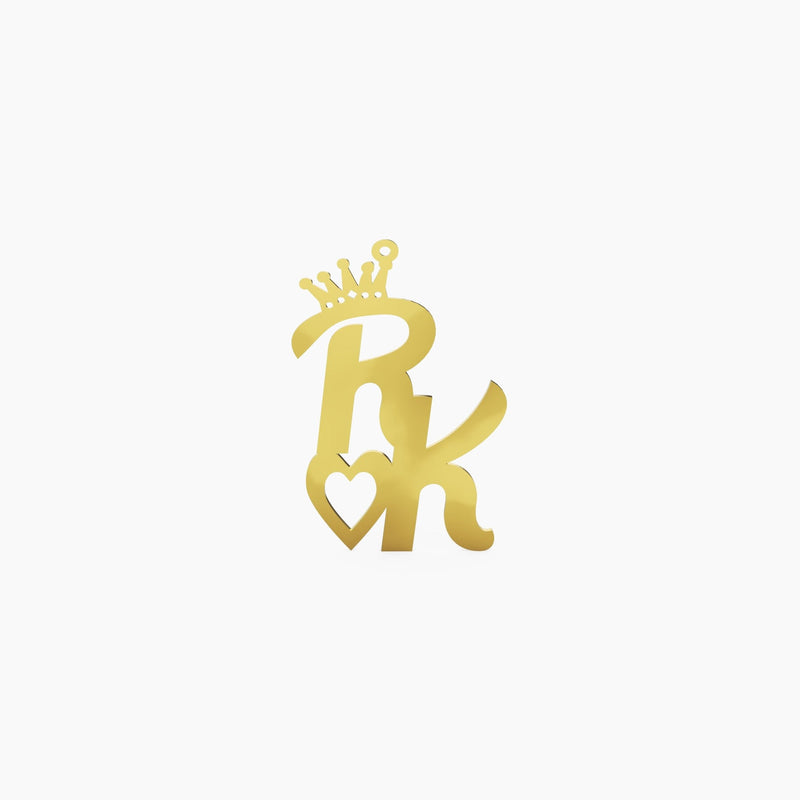 14K Gold Letters Pendant