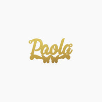 14K Solid Gold Cursive Name Butterfly Necklace