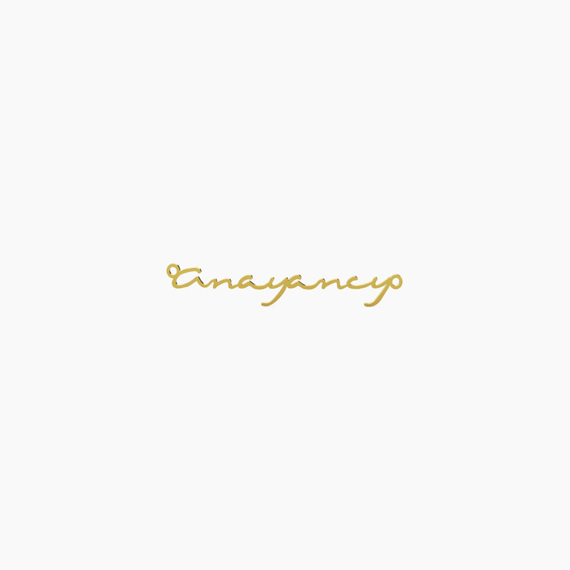 14K Solid Gold Cursive Name Necklace