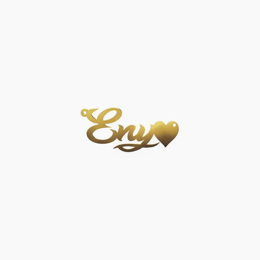 14K Solid Gold Cursive Name Necklace