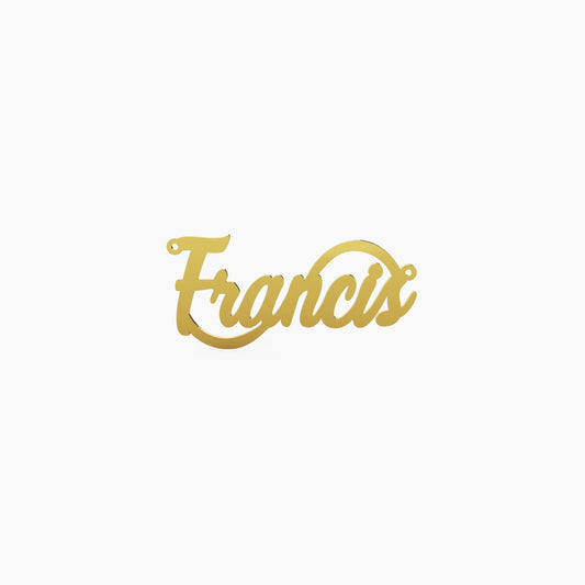 14K Solid Gold Cursive Name Pendant
