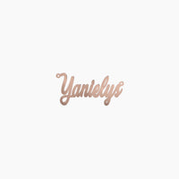 14K Solid Gold Fanciful Cursive Name Necklace