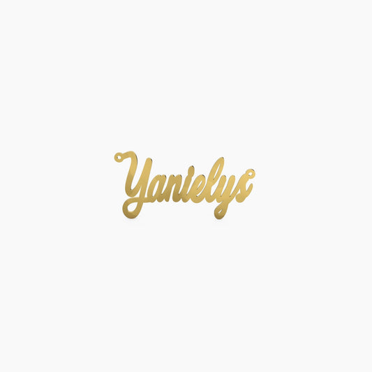 14K Solid Gold Fanciful Cursive Name Necklace