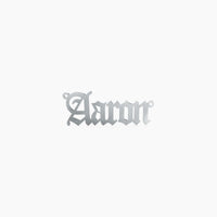 14K Solid Gold Gothic Name Necklace