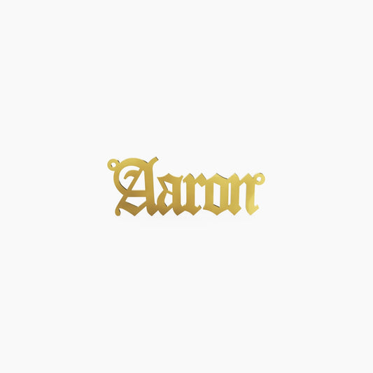 14K Solid Gold Gothic Name Necklace