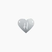 14K Solid Gold Letter Heart Necklace