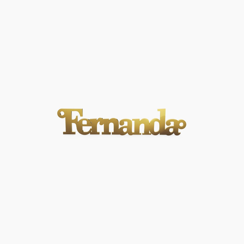 14K Solid Gold Square Name Necklace