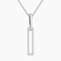 14K White Gold Chain & Pendant with 0.20 ct Natural Diamonds, 16