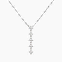 14K White Gold 1.9g 0.20 ct Natural Diamond Chain & Pendant 16